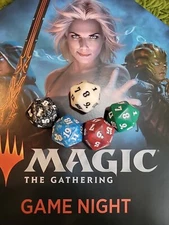 Magic: the Gathering MTG Game Night: 5 x Dice D20 ; 1 each color see picture