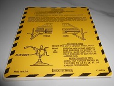 1974 Reproduction Buick Riviera Jack Instructions Decal 1974 Reproduction Buick Riviera Jack Instructions Decal