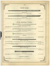 1902 PAPER AD Coal Mine Miner Tools Alton Scraper Drills Tamp Ends Witte Chisel