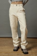 Urban Outfitters BDG Ivory Canvas Carpenter Pant 100 Cotton Size 26 NEW W TAGS