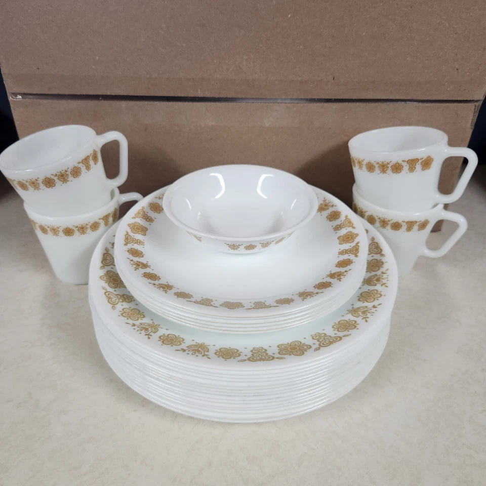 Platos de colección Corelle Butterfly Gold Corning Pyrex cuencos tazas - por pieza Foto 2 de 4