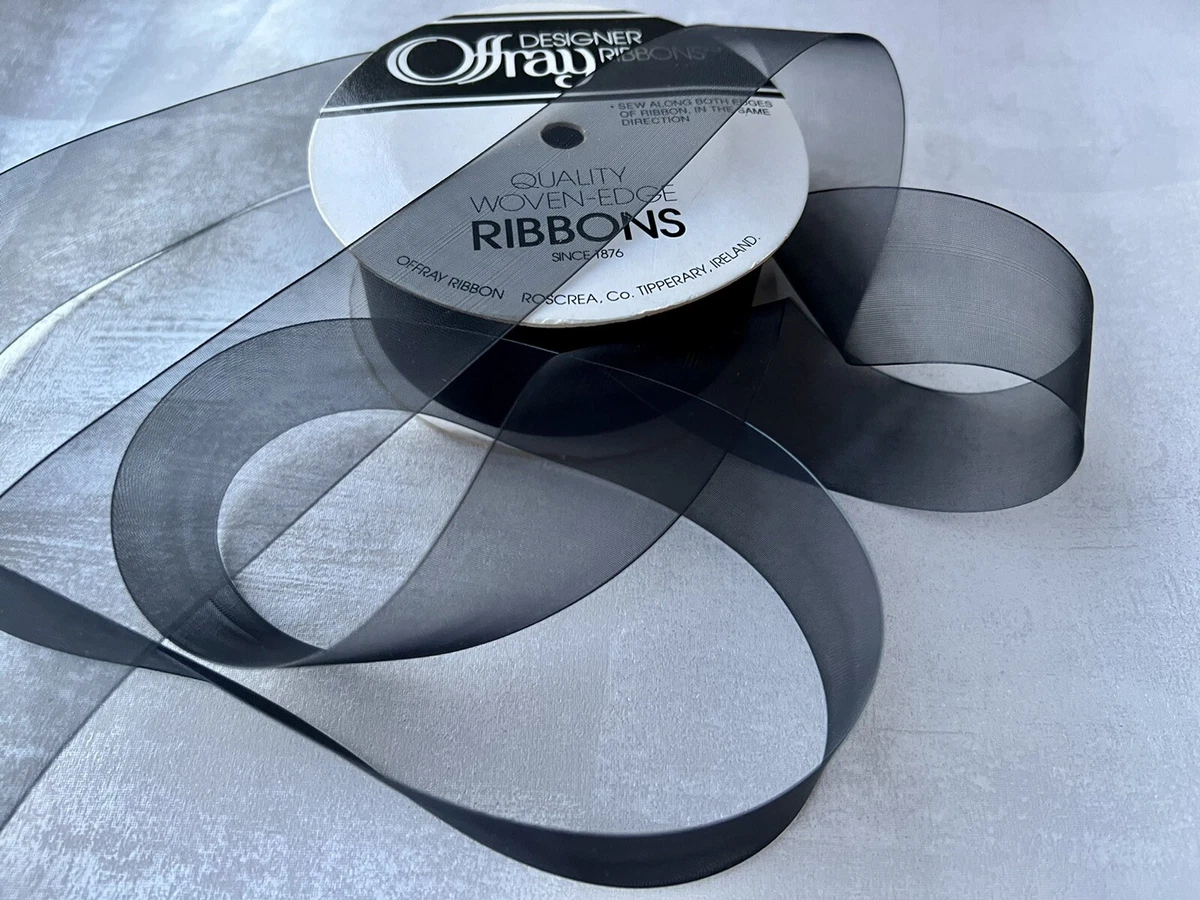 Black organza ribbon sale