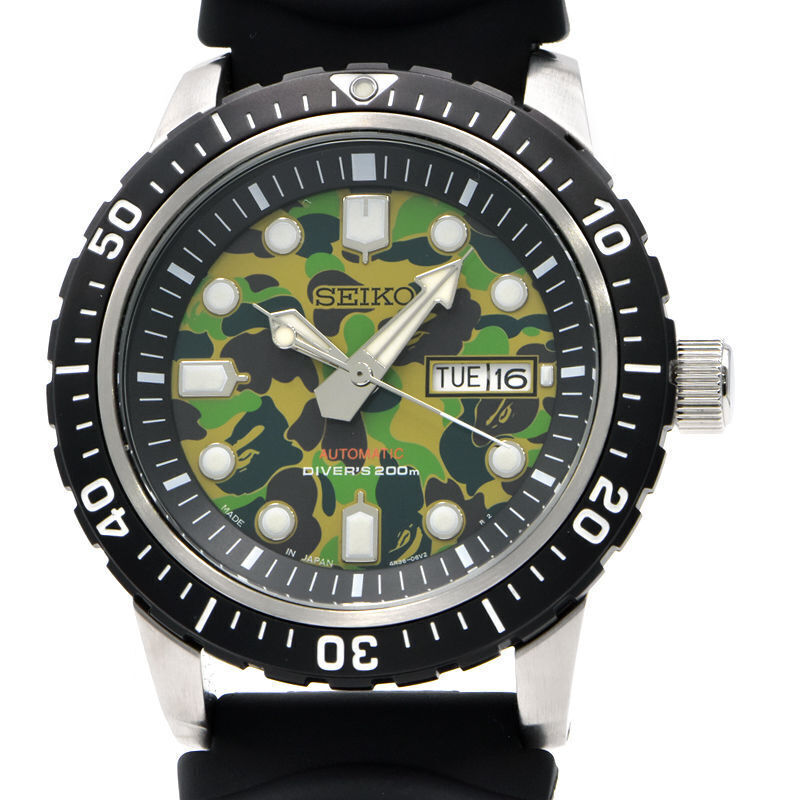 seiko SZEL003 bape Mechanical Divers ABC Camo watch men seiko SZEL003 bape Mechanical Divers ABC Camo watch men
