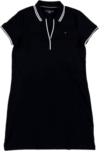 Tommy Hilfiger Women's Abby Polo Dress - Deep Black - Size Medium - Picture 1 of 1