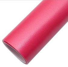 Solid Shiny Hot Pink Litchi Texture FAUX LEATHER SHEET 8 x 12" 1247697 Felt Back