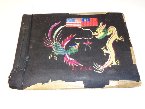 Vintage Rare Amazing Antique World War 2 Photo Album Peiping China Military