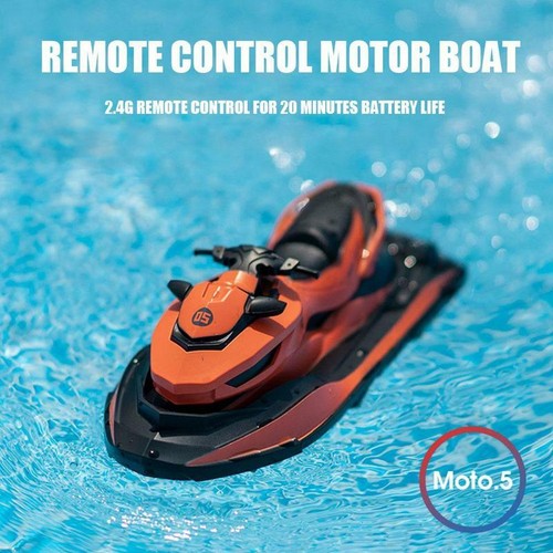 M5 Mini RC Jet Ski 2.4G 50 Meters Remote Control Distance Summer Water Splashing - Picture 6 of 14