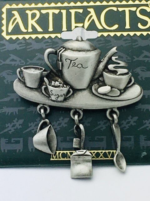 Vintage Pewter Tea Time Charms Vintage Pewter Tea Time Charms
