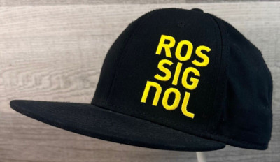 Rossignol Hat Snap Back Trucker Cap Black Embroidered Adjustable Snowboard Ski