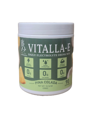 VITALLA-E Electrolyte Powder Drink Mix - Sugar Free: Pina Colada, 90 Servings