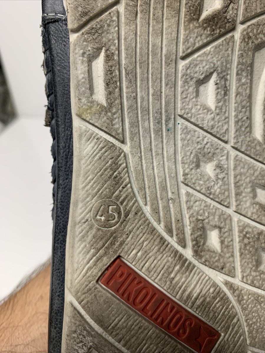 Mens Pikolinos Sandals Slides Size 45 - US 11/12 Gray Leather Canvas Cross Strap Mens Pikolinos Sandals Slides Size 45 - US 11/12 Gray  main image 4