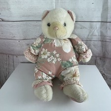 Vintage Floral Lace Teddy Bear Stuffed Plush Taiwan