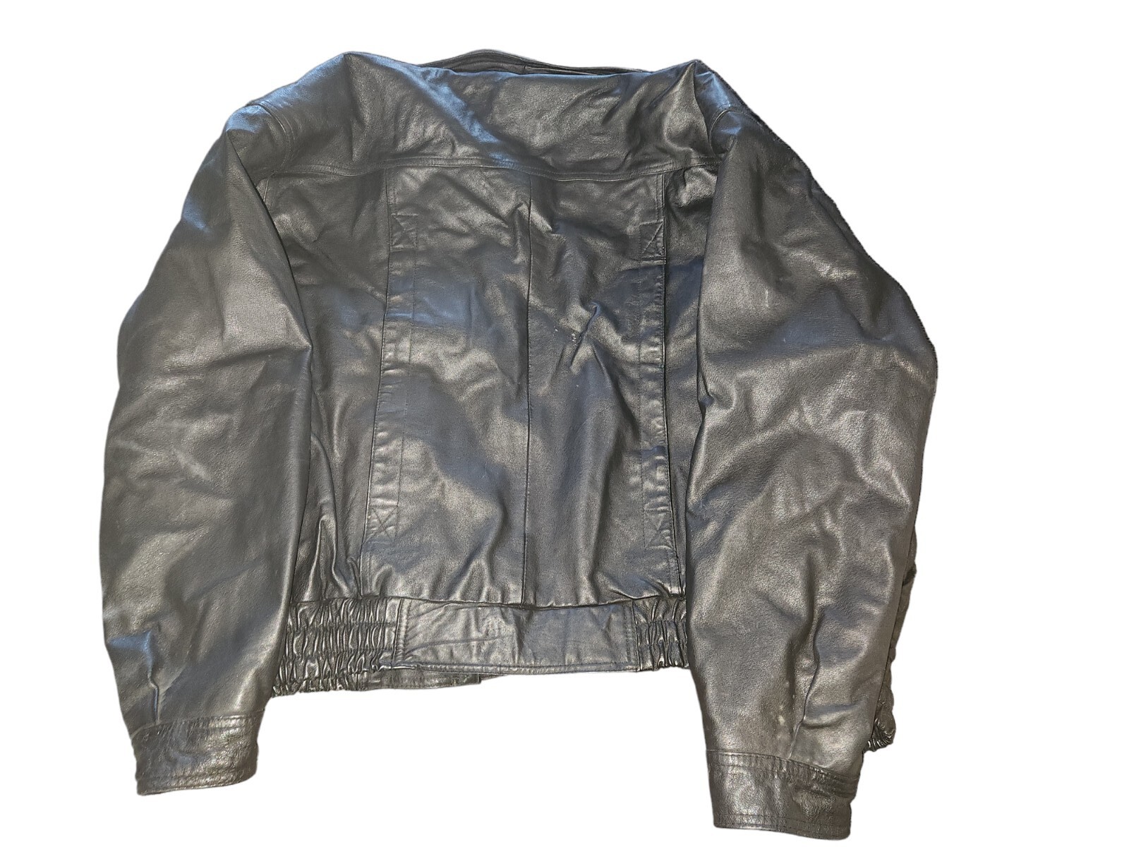 FILA Giacca Vintage Stile DUNCAN Flight Bomber Marrone In Pelle Uomo L