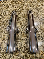 Harley TOURING FORK LEGS SINGLE DISC CUSTOM 2014 -23  Chrome  sliders EXCHANGE