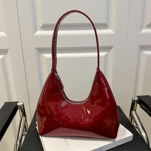 PU Armpit Bag Solid Color Underarm Bags Casual Half Moon Bag Women Girls - Picture 11 of 16