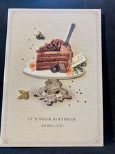 Happy Birthday Card! 3D Chocolate Lover's Cake Scene!