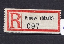 R0617) Impero tedesco, foglietto Reco Finow (mark)