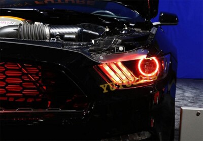 Dream color RGB halo ring for Ford Mustang 15-17 Flow Chasing RGB BT APP DRL