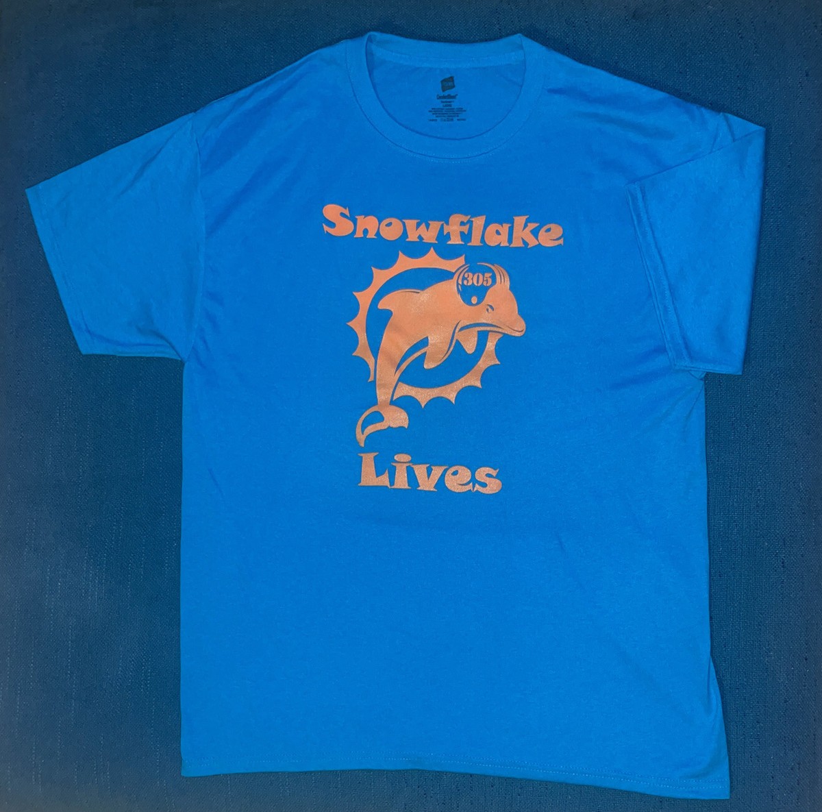 Miami Dolphins / Ace Ventura Mens Large Custom Made Snowflake
