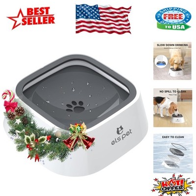 1L Grey Spill Proof Pet Water Feeder - Perfect for Cats & Dogs On-the-Go