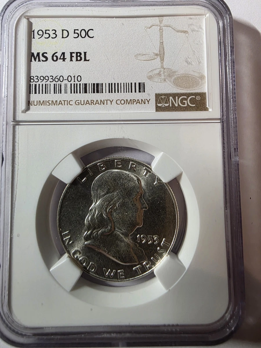 NGC 1953 Grade MS 64 Franklin Half Dollars (1948-1963) for sale | eBay