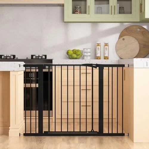 keny 29.7"-46" Baby Gate for Stairs, Auto Close Dog Gates