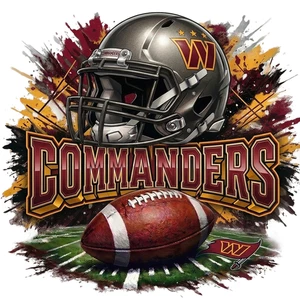 American Football Washington Commanders Self Adhesive Vinyl Sticker