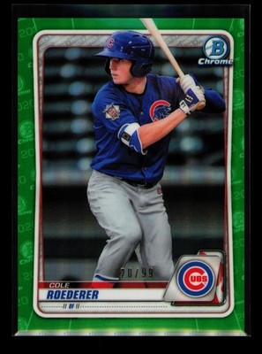 2020 Bowman Chrome Prospects Green Refractor #BCP-206 Cole Roederer 20/99