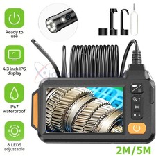 Industrial Dual Lens Endoscope 4.3 IPS 1080P HD 2/5M Borescope Waterproof Camera