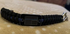 Paracord Bracelets 550 Cord Bracelet with Bronze US Flag US Spirit Bracelet Men