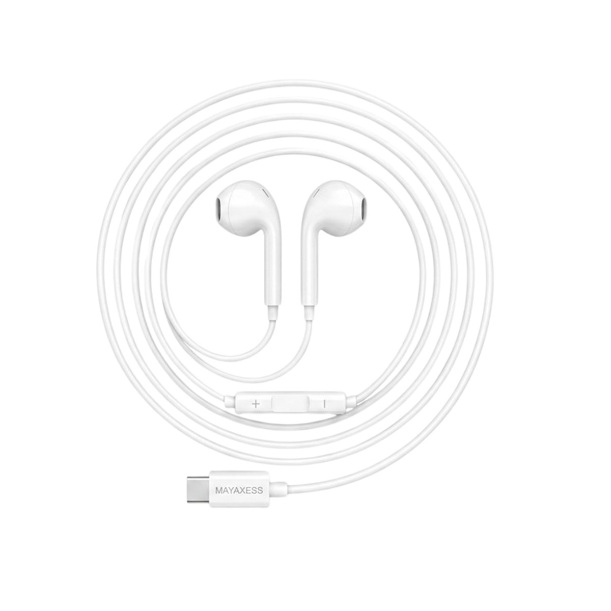 Écouteurs filaires USB-C micro intégré écouteurs blancs pour smartphone Samsung Galaxy S24