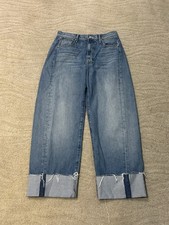 MOTHER SUPERIOR mid wash The half-pipe ankle cuff fray denim, SZ 27, BNWT 