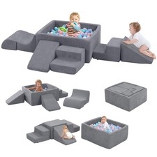 Foam Climbing Toys for Toddlers with Large Ball Pit, Foam Climbing Blocks, So...