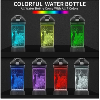 Kids Train Water Bottle with Glowing LED Light