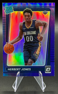 2021-22 Herb Jones RC #157 Donruss Optic Rated Rookie Purple Holo Prizm Pelicans