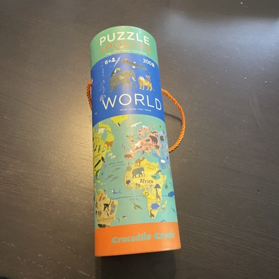Crocodile Creek World puzzle With Poster. World Of Animals. All Pieces