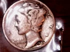 1944  SILVER MERCURY DIME - GRADES "EXTREMELY FINE"