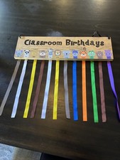 Custom Classroom Teacher Display Put Kids Name On Clothespin For Their Birthday