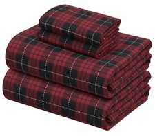 Flannel Sheets Full Size Bed Set - Soft Comfy Deep Pocket Cotton Flannel Be...