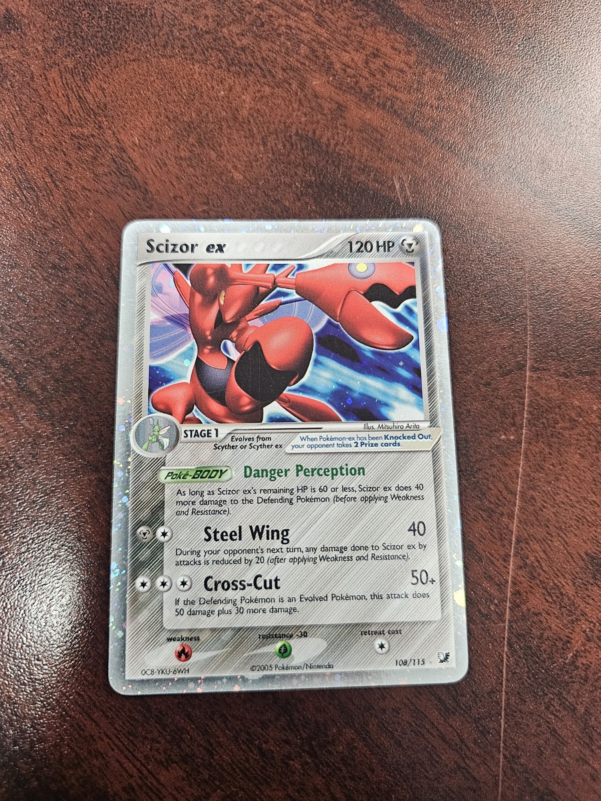 Scizor ex 108/115 Unseen Forces Holo 2005 Pokemon Card Near Mint