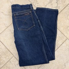 Calvin Klein Jeans Mens 34x30 USA Union Omega Taper Blue Vintage 70s 80s