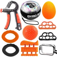 Hand Grip Strengthener Workout Kit (10Pcs) Hands Grip Strength Trainer, Forea...