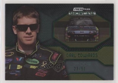 2010 Press Pass Showcase Elite Exhibit Green 3rd Gear /50 Carl Edwards #42 oh6