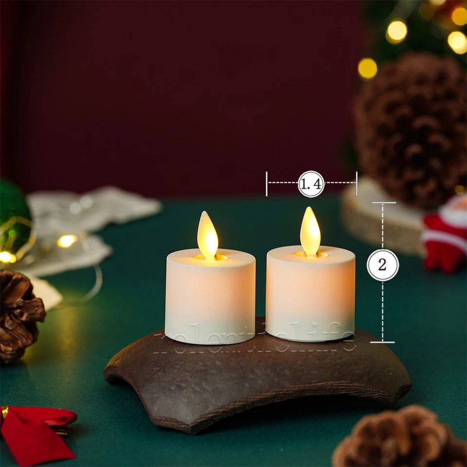 Luminara Moving Flicker Led Tea Lights Battery Operated Set of 4 - Image 3 of 4