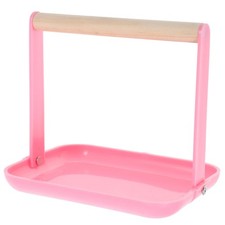 Tabletop Parrot Training Stand Wood Perch with Tray for Bird Accessories