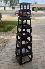 Chinese Export Stacking Campaign Style Pedestals-Set Of 7