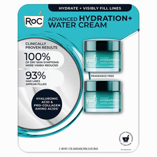 2PK. ROC ADVANCED HYDRATION WATER  CREAM  2X 1.7 OZ 3.4OZ TOTAL FILL LINES