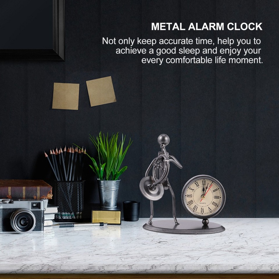Retro Table Clock Image Table Clock Decor Vintage Clocks for Shelf Retro Desktop Nordic Style ...