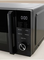 Black 20L Digital Flatbed Microwave 700W Touch Control No Turntable