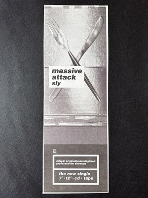 MASSIVE ATTACK - SLY | 15X6'' 1994 MUSIC PRESS ADVERT / POSTER